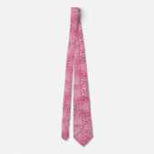Luxe glitters roze luipaard patroon stropdas (Achterkant)