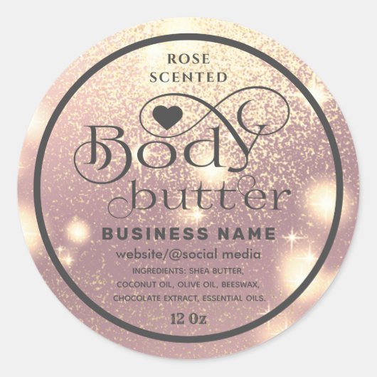 Luxe Glittery-label voor script, label (Voorkant)