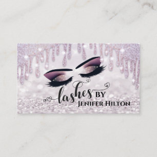 Luxe Glittery make-up ogen kalligrafie wimpers Visitekaartje