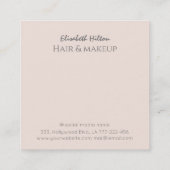 Luxe glittery sparkle Cirkle lijst make-up eye Vierkante Visitekaartje (Achterkant)