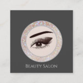 Luxe glittery sparkle Cirkle lijst make-up eye Vierkante Visitekaartje (Voorkant)
