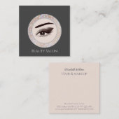 Luxe glittery sparkle Cirkle lijst make-up eye Vierkante Visitekaartje (Voorkant / Achterkant)