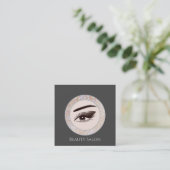 Luxe glittery sparkle Cirkle lijst make-up eye Vierkante Visitekaartje (Staand voorkant)