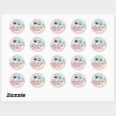Luxe glittery wink-welkomstbalk ronde sticker (Vel)