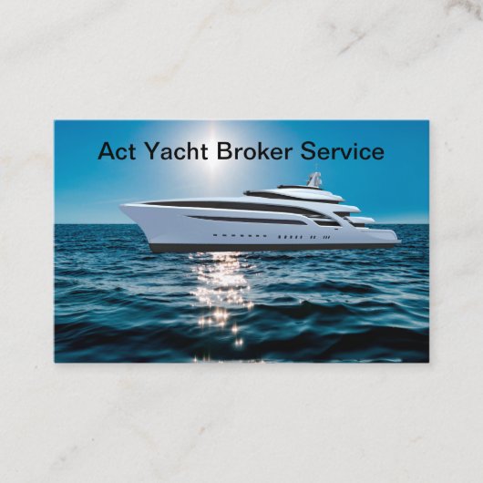 Luxe Glossy Yacht Brokerage Visitekaartjes (Voorkant)
