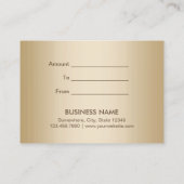 Luxe Gold Background Red Ribbon Cadeaubon Kortingskaartje (Achterkant)