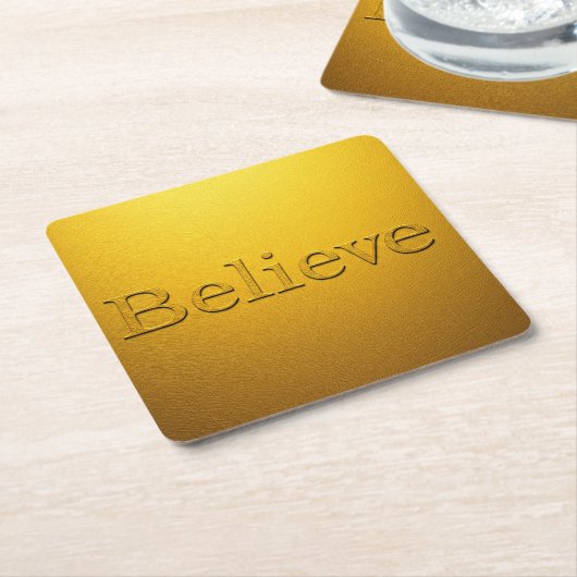 Luxe Gold Believe Onderzetter Set (Schuin)