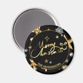 Luxe Gold Black met laag niveau - aangepaste feest Magneet (Voorkant / Achterkant)