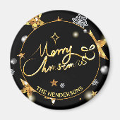 Luxe Gold Black met laag niveau - aangepaste feest Magneet (Voorkant)