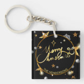 Luxe Gold Black met laag niveau - aangepaste feest Sleutelhanger (voorkant)