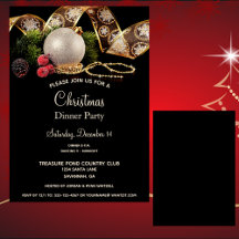 Luxe Gold Black Silver Xmas Ornamenten Dinner Part