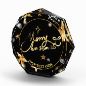 Luxe Gold Black Stars met lage sleutels, aangepast Fotoblokken (Rechts)