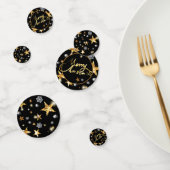 Luxe Gold & Black Stars Metallic Mode Confetti (Groep)