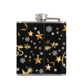 Luxe Gold & Black Stars Metallic Mode Heupfles (Achterkant)