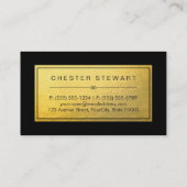 Luxe Gold Black Stripes - Aangepast, flexibel Visitekaartje (Achterkant)