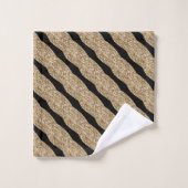LUXE GOLD BLACK WAVE GRID BATH TOWEL SET BAD HANDDOEK (Wasdoekje)