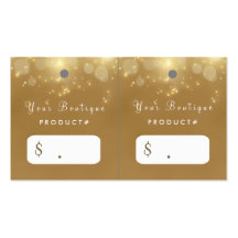 Luxe Gold Bokeh Glamour Boutique Hang Labels