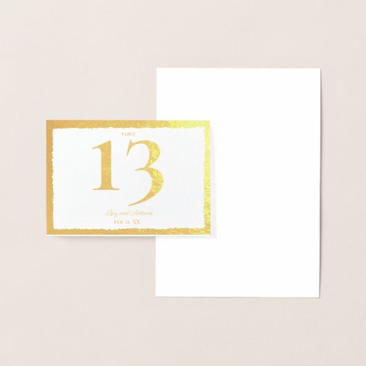 Luxe Gold Bold Edge Gevouwen Tafelnummer (Display)