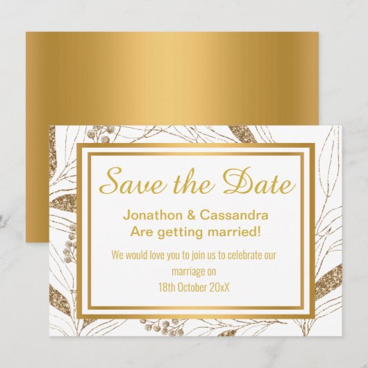 LUXE GOLD BOTANICAL BEWAREN DE DATUM (Voorkant / Achterkant)