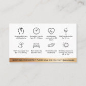 Luxe Gold Botox-vulconstructie nazorg Visitekaartje (Achterkant)