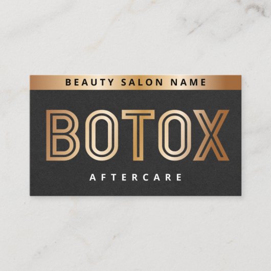 Luxe Gold Botox-vulconstructie nazorg Visitekaartje (Voorkant)