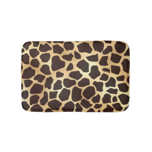 Luxe Gold Brown Giraffe Animal Print Patroon Badmat