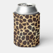 Luxe Gold Brown Giraffe Animal Print Patroon Blikjeskoeler (Blikje Achterkant)