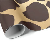 Luxe Gold Brown Giraffe Animal Print Patroon Cadeaupapier (Rol Hoek)