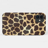 Luxe Gold Brown Giraffe Animal Print Patroon Case-Mate iPhone Case (Achterkant (horizontaal))