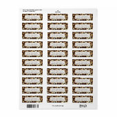 Luxe Gold Brown Giraffe Animal Print Patroon Etiket (Full Sheet)
