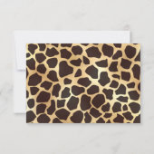 Luxe Gold Brown Giraffe Animal Print Patroon Save The Date (Achterkant)