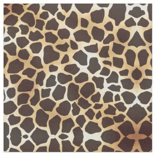 Luxe Gold Brown Giraffe Animal Print Patroon Stof