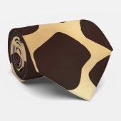 Luxe Gold Brown Giraffe Animal Print Patroon Stropdas (Opgerold)