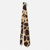 Luxe Gold Brown Giraffe Animal Print Patroon Stropdas (Achterkant)