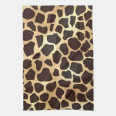 Luxe Gold Brown Giraffe Animal Print Patroon Theedoek (Verticaal)