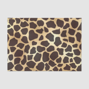 Luxe Gold Brown Giraffe Animal Print Patroon Tissuepapier