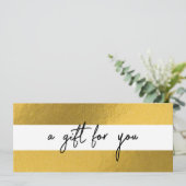 Luxe Gold Business Logo Cadeaubon Voucher (Staand voorkant)