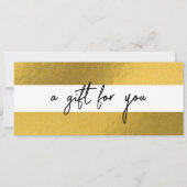 Luxe Gold Business Logo Cadeaubon Voucher (Voorkant)