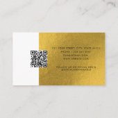 Luxe Gold Business Logo QR Code Loyalty Visitekaartje (Achterkant)