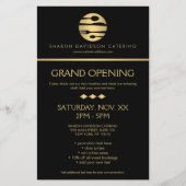 Luxe Gold Catering Logo Restaurant, Chef Zwart Flyer (Voorkant)