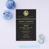 Luxe Gold Catering Logo Restaurant, Chef Zwart Flyer (Enkel)