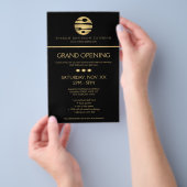 Luxe Gold Catering Logo Restaurant, Chef Zwart Flyer (Hand)