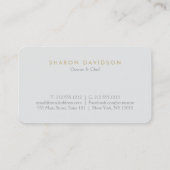 Luxe Gold Catering Logo Restaurant Lichtgrijs Visitekaartje (Achterkant)