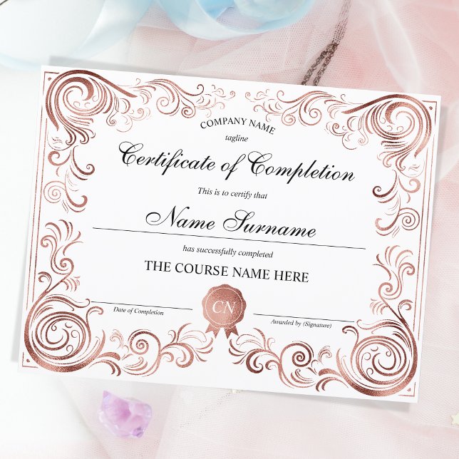 Luxe Gold Certificaat van Voltooiing Award Cursus (Creator heeft geüpload)