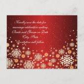 Luxe Gold Christmas Spirit Save date card Aankondigingskaart (Achterkant)