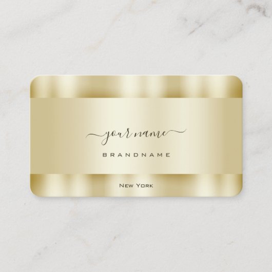 Luxe Gold Colour Professional en eenvoudig Visitekaartje (Voorkant)