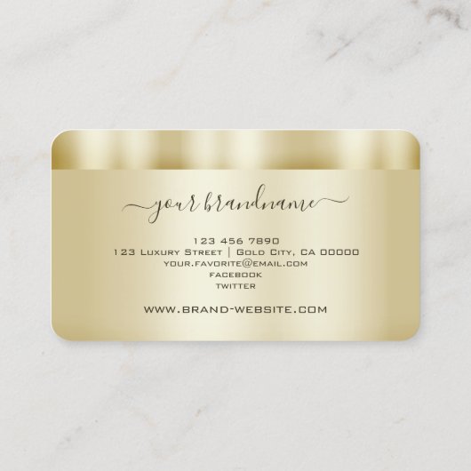 Luxe Gold Colour Professional en eenvoudig Visitekaartje (Achterkant)