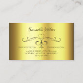 Luxe Gold  cornergrenzen toevoegen Logo elegant Visitekaartje (Achterkant)