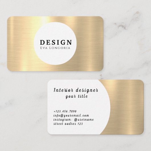 Luxe Gold Designer Visitekaartje (Voorkant / Achterkant)