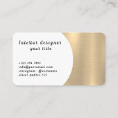 Luxe Gold Designer Visitekaartje (Achterkant)